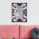 Paars Geranium Bloem Frame Maak Je Eigen Foto Canvas Afdruk (Insitu (Woonkamer))