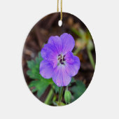 Paars Geranium Circle Ornament (Rechts)
