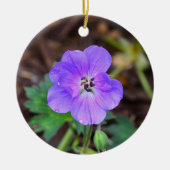Paars Geranium Circle Ornament (Voorkant)