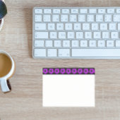 Paars Geranium Floral Pattern aan de Zwarte Grens Post-it® Notes