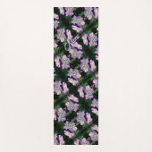 Paars Geranium Flower Pattern, gepersonaliseerd Yogamat (Voorkant)