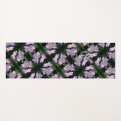 Paars Geranium Flower Pattern, gepersonaliseerd Yogamat (Voorkant (horizontaal))