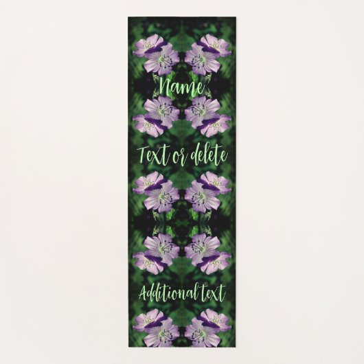 Paars-geraniumventilator, Abstract gepersonaliseer Yogamat (Voorkant)