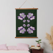 Paars Geraniumventilator Abstract Hangend Wandkleed (Slaapkamer)