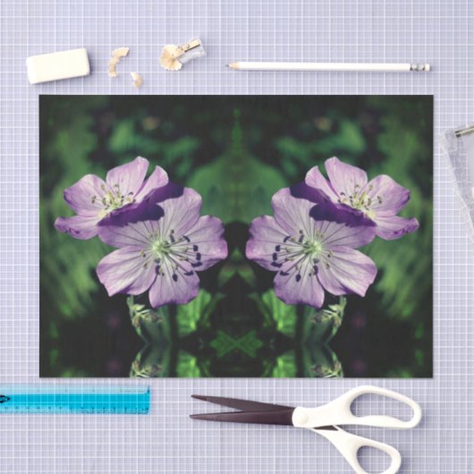 Paars-Geraniumventilator Paar Abstracte ontkoppeli Tissuepapier (Craft)