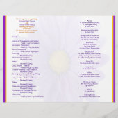 Paars Gerbera Daisy Elegant Wedding Programme (Achterkant)