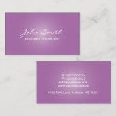 Paars geregistreerd psycholoog Visitekaartje Informatiekaartje (Voorkant / Achterkant)