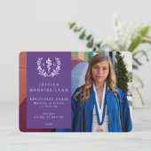 Paars geregistreerd verpleegkundige Asclepius Afst Aankondiging (Staand voorkant)