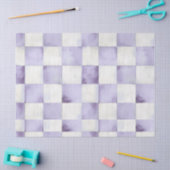 Paars geruit decoratief tissuepapier (Craft)
