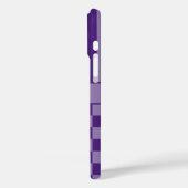 Paars geruit gestreept gepersonaliseerd Case-Mate iPhone case (Achterkant / Links)