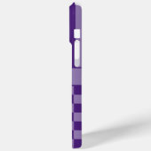 Paars geruit gestreept gepersonaliseerd Case-Mate iPhone case (Achterkant / Links)