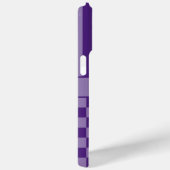 Paars geruit gestreept gepersonaliseerd Case-Mate iPhone case (Achterkant / Rechts)