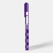 Paars geruit gestreept gepersonaliseerd Case-Mate iPhone case (Achterkant / Links)