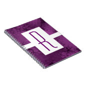 Paars gespikkeld monogram notitieboek (Rechterzijde)