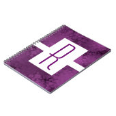 Paars gespikkeld monogram notitieboek (Linkerzijde)