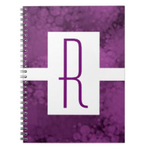 Paars gespikkeld monogram