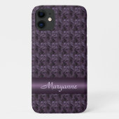 Paars gesteente met stone band design Case-Mate iPhone case (Achterkant)