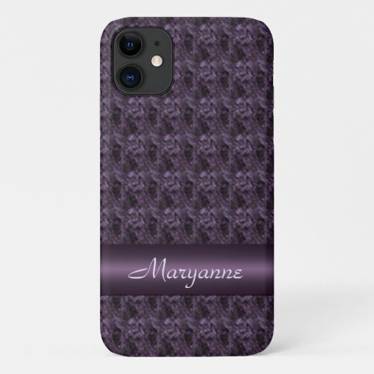 Paars gesteente met stone band design Case-Mate iPhone case (Achterkant)