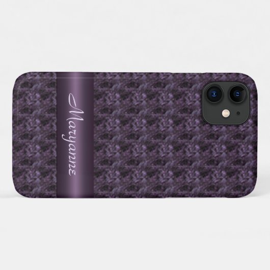 Paars gesteente met stone band design Case-Mate iPhone case (Achterkant (horizontaal))