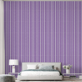 Paars gestreept behang