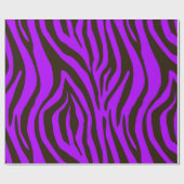 Paars gestreept dierlijk drukpatroon cadeaupapier (Vlak)