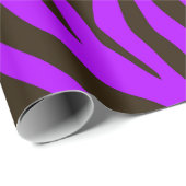Paars gestreept dierlijk drukpatroon cadeaupapier (Rol Hoek)
