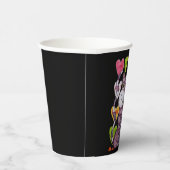 Paars gestreept kattengroen Snoep Heet Black Papieren Bekers (Rechts)