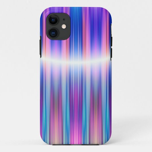 Paars gestreept patroon Case-Mate iPhone case (Achterkant)