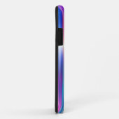 Paars gestreept patroon Case-Mate iPhone case (Achterkant/rechts)