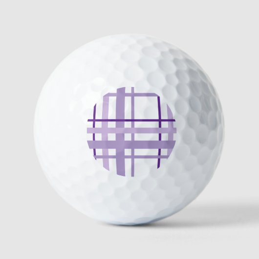 Paars gestreept patroon golfballen (Voorkant)