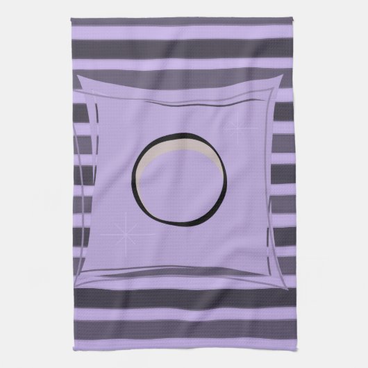 paars gestript handdoek (Verticaal)