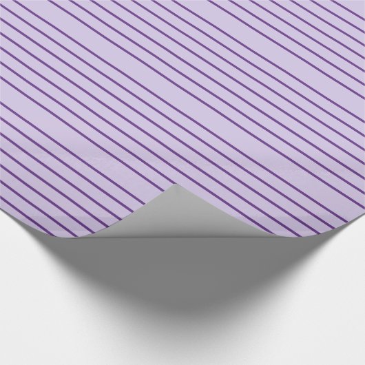 Paars gestript omslagpapier cadeaupapier (Hoek)