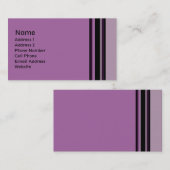 paars gestript visitekaartje (Voorkant / Achterkant)