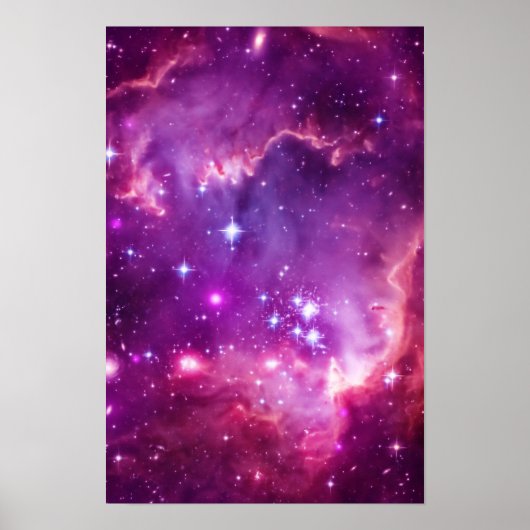Paars getinte Kleine Magelhaensewolk Poster (Voorkant)