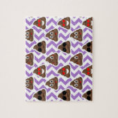 Paars gevlekte Poop Emojis Puzzle Legpuzzel (Verticaal)