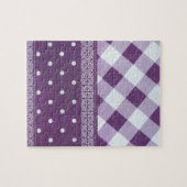 Paars, gevriesdroogd Damasloos patroon Legpuzzel (Horizontaal)