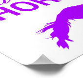 Paars gewoon een meisje dat van paarden houdt poster (Hoek)