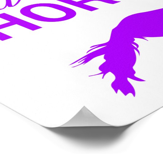 Paars gewoon een meisje dat van paarden houdt poster (Hoek)