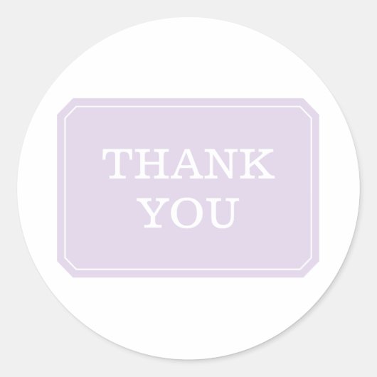 Paars gewoon elegant bedankt Stickers (Voorkant)