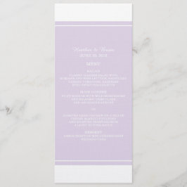 Paars gewoon Elegant Wedding Menu