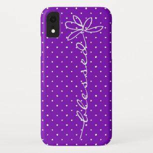 paars gezegend met witte poka - stippen Case-Mate iPhone case