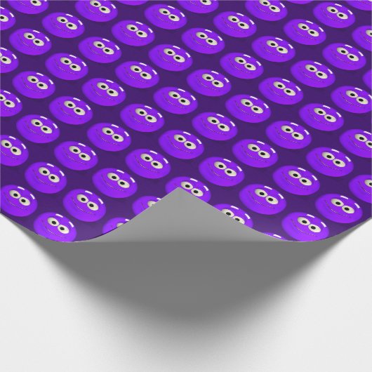 Paars gezicht cadeaupapier (Hoek)