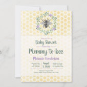 paars, gingham, baby shower van mama tot meisje kaart (Voorkant)