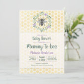 paars, gingham, baby shower van mama tot meisje kaart (Staand voorkant)