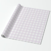 Paars gingham-pakpapier cadeaupapier (Uitgerold)