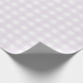 Paars gingham-pakpapier cadeaupapier (Hoek)