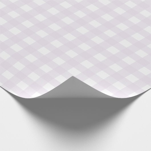 Paars gingham-pakpapier cadeaupapier (Hoek)