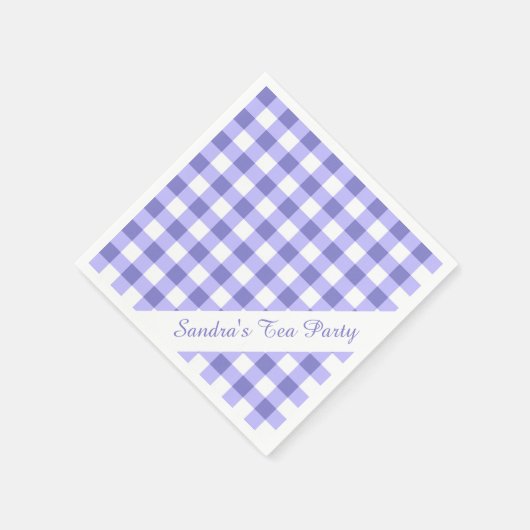 Paars Gingham Servet (Hoek)