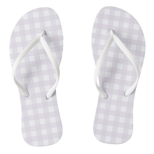 Paars Gingham Teenslippers (Voetbed)