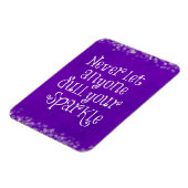 Paars Girly Inspirerend Sparkle Quote Magneet (Linkerzijde)